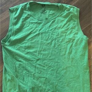 Fruit Of The Loom Green Tank-Top Sleeveless Shirt Size Small